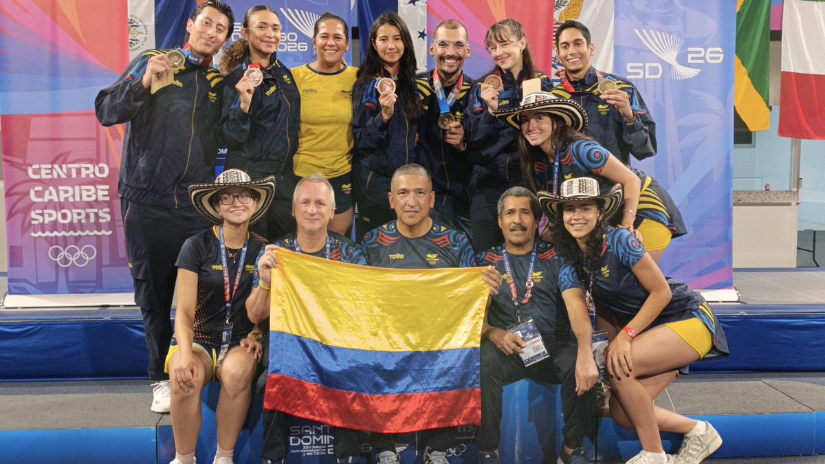 OlimpicoCol's tweet photo. Oro y bronce para la esgrima colombiana 🤺🇨🇴

🥇 Colombia se coronó en la espada masculina por equipos y 🥉 sumó un nuevo podio en el florete femenino por equipos de Santo Domingo 2026.

🔗 https://t.co/IM5AXoTVm8

#ColombiaEnSantoDomingo2026 https://t.co/47C7pMaG10