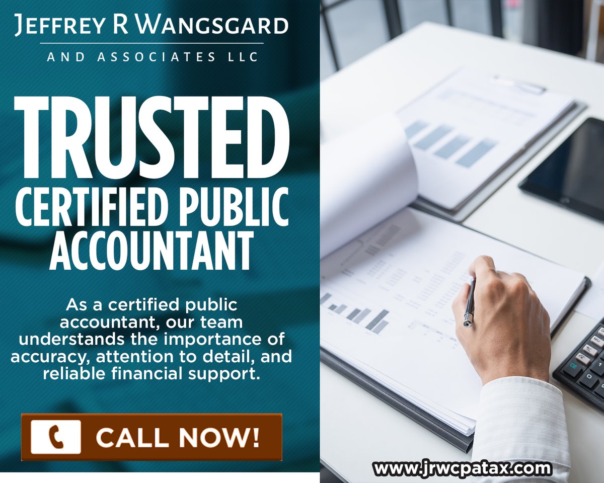 WangsgardCPA's tweet photo. 📊 Need trusted financial support? Jeffrey R Wangsgard &amp; Associates LLC provides services from a knowledgeable certified public accountant for tax, payroll, and bookkeeping needs. Get organized with professional guidance. 💼

🌐 https://t.co/ywOIXVK4UX https://t.co/g38H5CzBxv