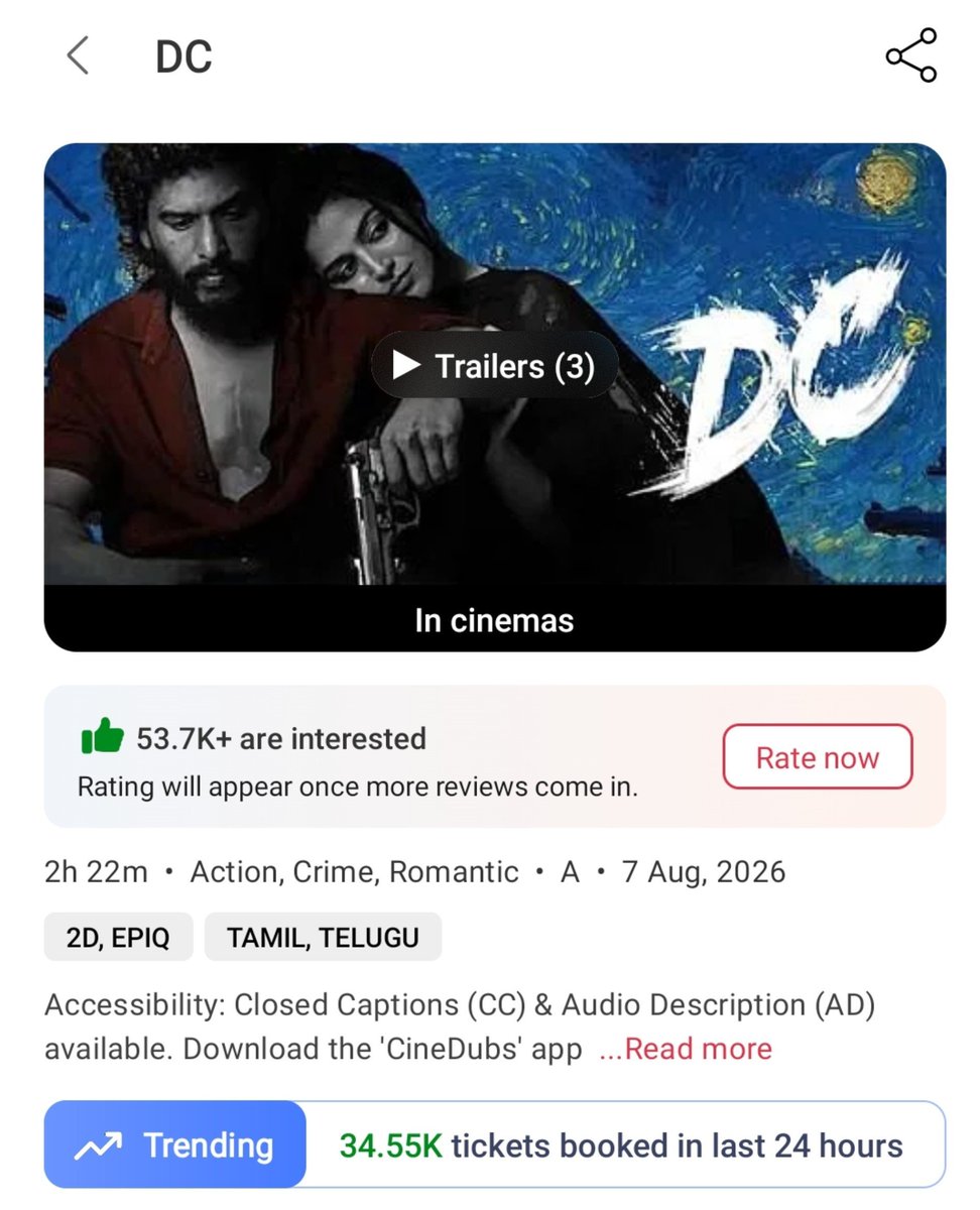 BNDBugle's tweet photo. #DC 🔥

🎟️ 34.55K+ tickets booked in the last 24 hours! 💥 https://t.co/8lTwByzwWI