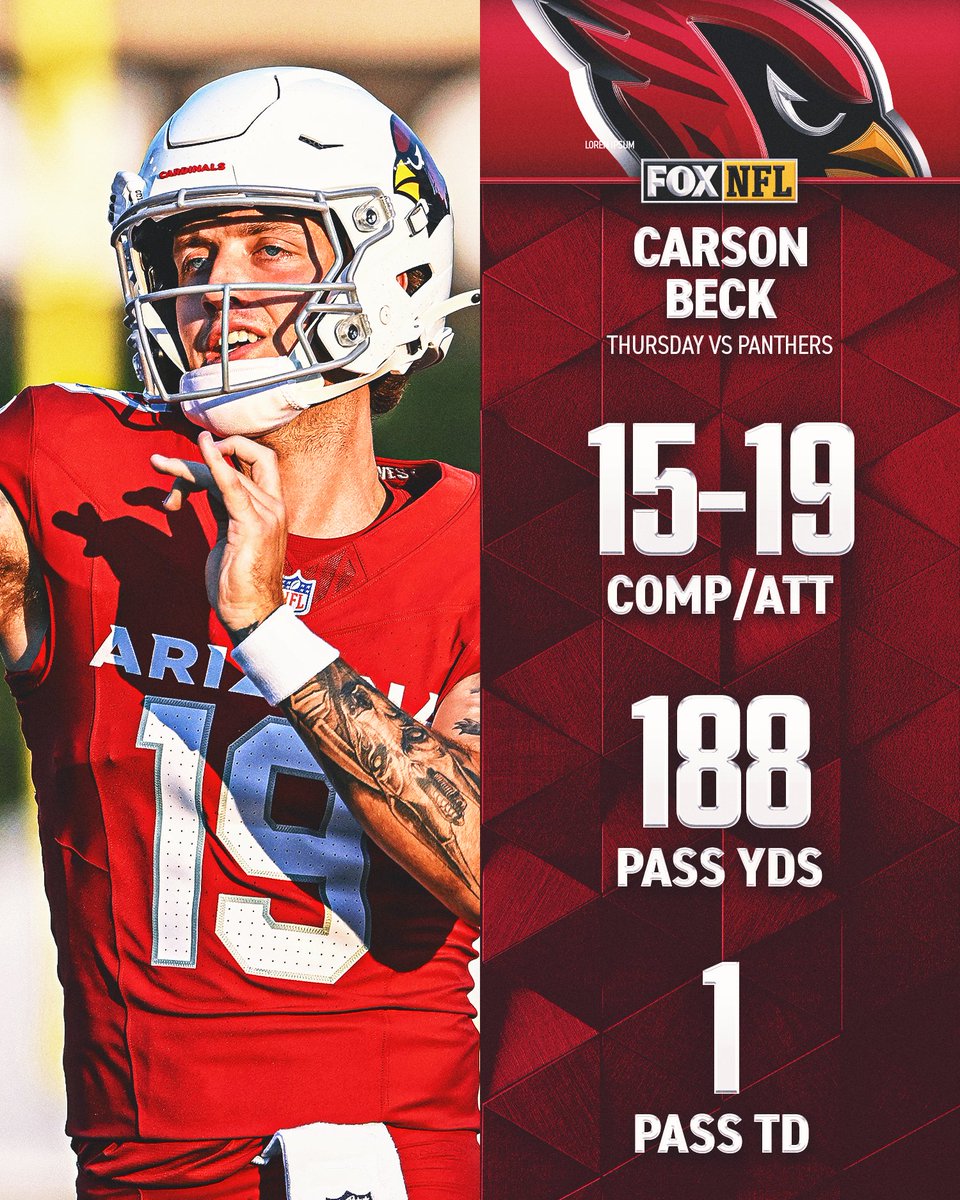 NFLonFOX's tweet photo. 👀 @carsonbeck01 made quite the impression in his NFL preseason debut https://t.co/nNxxuhMHrj