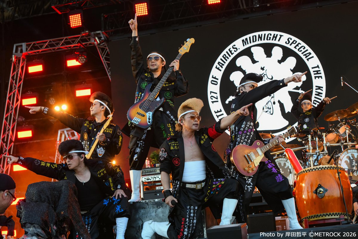 MUSIC_ON_TV_PR's tweet photo. ＼8/29(土)放送まで2⃣日／
◢◤◢◤◢◤◢◤◢◤

　#METROCK 2026
アーティストスペシャル

◢◤◢◤◢◤◢◤◢◤

#メトロック のステージを
#テレビ独占放送🎸

📅8/29(土)
⏰21:00～
📍#氣志團(@kishidan_staff)
🎵喧嘩上等
🎵One Night Carnival
他

🔗https://t.co/LXOJi5yddh

@METROCK_pr https://t.co/UKq3GMjwdy