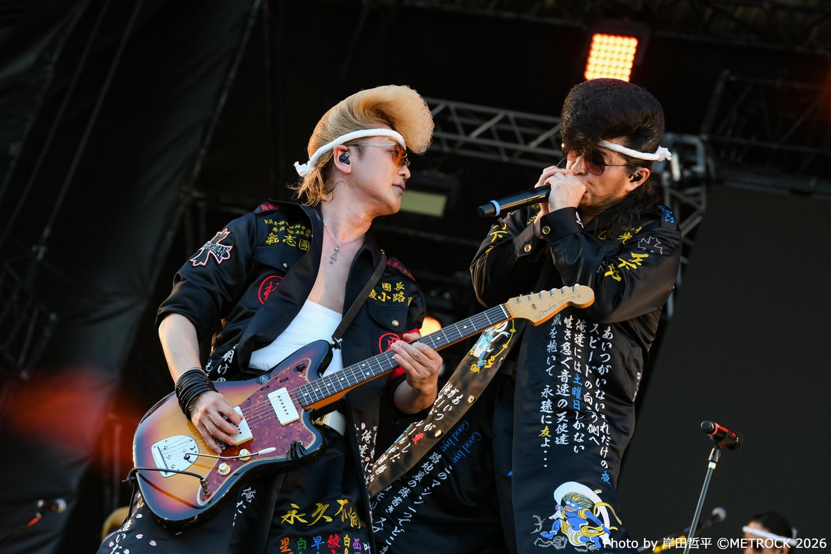 MUSIC_ON_TV_PR's tweet photo. ＼8/29(土)放送まで2⃣日／
◢◤◢◤◢◤◢◤◢◤

　#METROCK 2026
アーティストスペシャル

◢◤◢◤◢◤◢◤◢◤

#メトロック のステージを
#テレビ独占放送🎸

📅8/29(土)
⏰21:00～
📍#氣志團(@kishidan_staff)
🎵喧嘩上等
🎵One Night Carnival
他

🔗https://t.co/LXOJi5yddh

@METROCK_pr https://t.co/UKq3GMjwdy