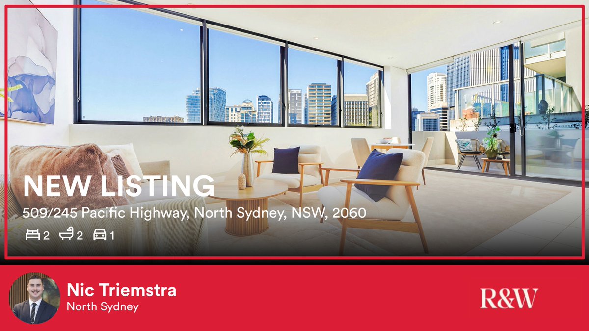 RWNorthSydney's tweet photo. ๐ 2 ๐ 2 ๐ 1
๐ 509/245 Pacific Highway, North Sydney, NSW, 2060
Our agentโs latest listing on RateMyAgent
https://t.co/D6iXLLNVBf
...
#ratemyagent #justlisted #realestate #rwns #rwnorthsydney #proudlyrandw https://t.co/XjhmjP4pYI