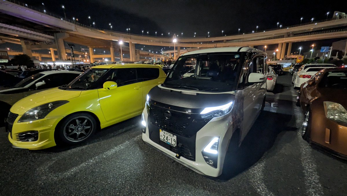 2419_roox's tweet photo. 8/6 daikoku night meeting
The 86 Day（HACHIROKU Day）
#daikoku
#toyota86
#nissan 
#roox 
#rooxhighwaystar 
#大黒パーキング 
#大黒pa
#japanesekeiculture 
#jdm 
#usdm https://t.co/6sdb6wl58H