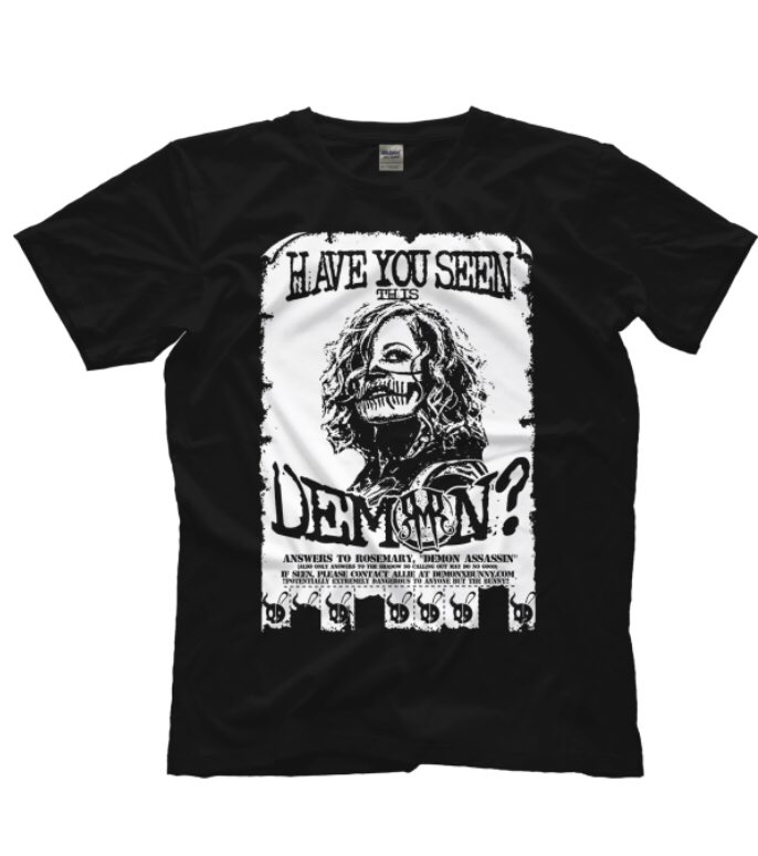Karma_Kills_836's tweet photo. Hey Guys 🙁TNA said in the injury report that Our 😈 @WeAreRosemary is still Missing with no info on her whereabouts  So if yud like to join the mystery it might be time to grab the “Have You Seen This Demon” shirt  &amp; let’s help find Our 😈 
@DemonxBunny 

https://t.co/rXLrfyYyQV https://t.co/LSgdGSXxVL