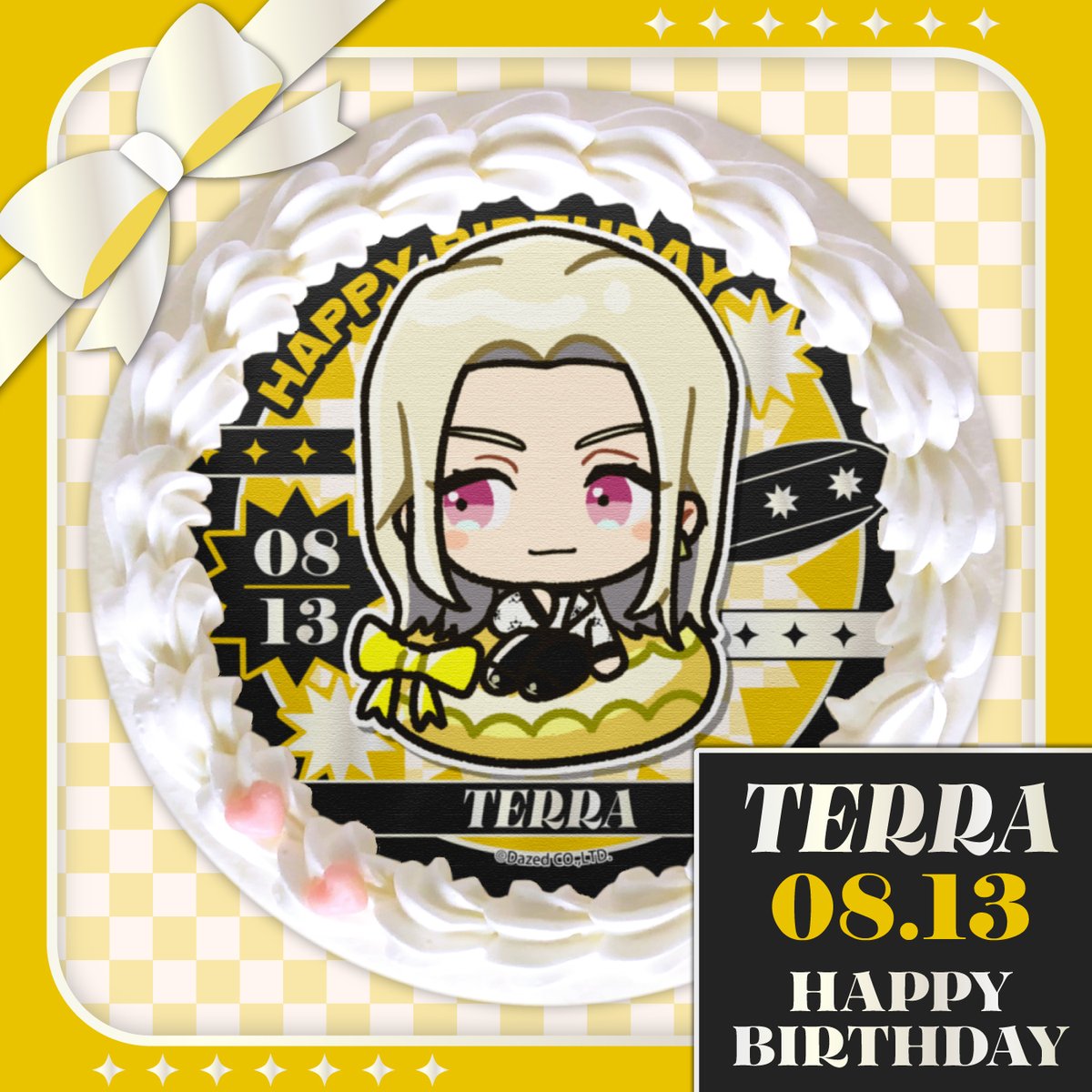happypriroll's tweet photo. 『カリスマ』
本日8月13日は自愛のカリスマ、テラのお誕生日🎉✨

HAPPY BIRTHDAY👏✨
素敵な一日になりますように🎂
https://t.co/fRnGUwWNbP

#カリスマ
#テラ生誕祭2026
#テラ誕生祭2026 https://t.co/Uuv9BHupE8