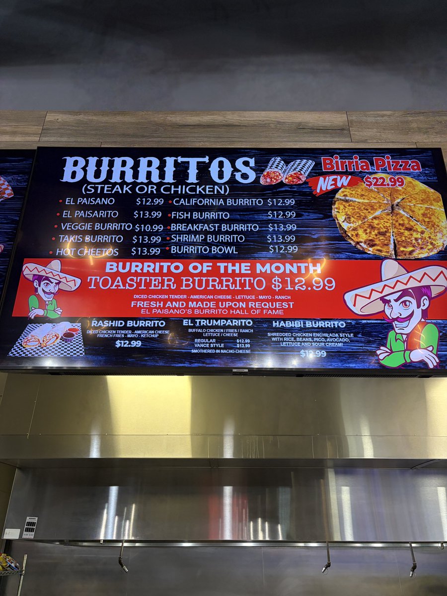 havanajdavison's tweet photo. Don't worry @AndrewKolvet the trump burrito is still under $20. https://t.co/9ofFO4tfvs