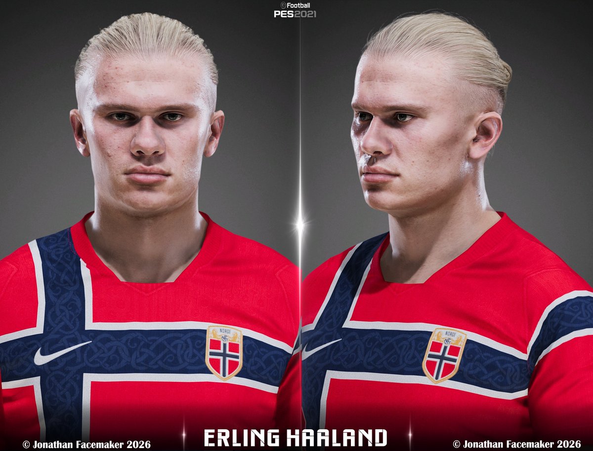 JFacemaker's tweet photo. ● FACE UPDATE PC | #eFootball2021 🎮📷❤️‍🔥

● Erling Haaland - @ManCity 
●  Neymar JR - @SantosFC https://t.co/hcxAzjqHEo