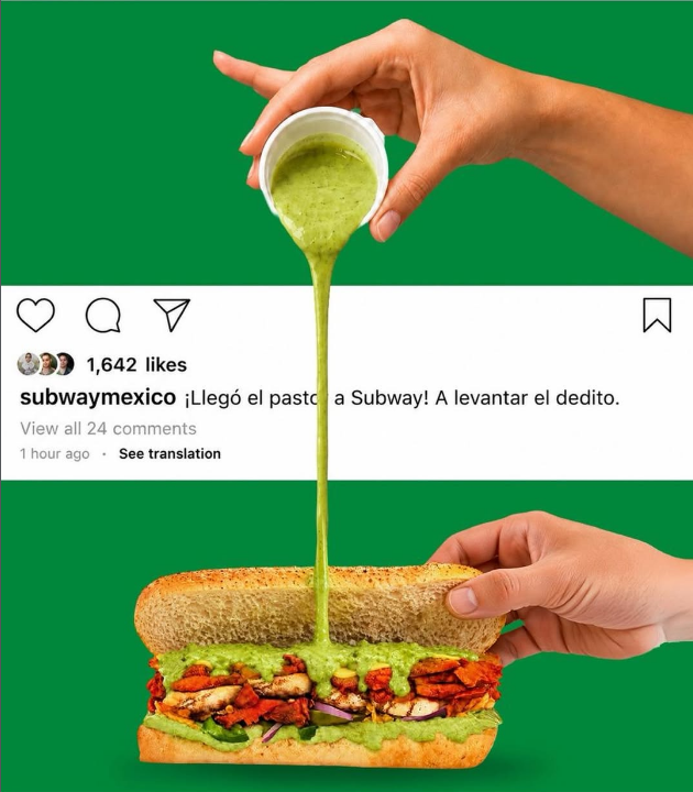Sub_Zona_Azul's tweet photo. El toque final que lo cambia todo. 💚🔥 Salsa verde de la que pica rico + tu sub al pastor favorito = Perfección. Pídelo y levanta el dedito. ☝️🤤

En @CdSatelite pide al 55 5236 5187 u obtén un 10% de descuento vía https://t.co/Rs2SfQg85m

#AlwaysOpen #24Seven @satelucos https://t.co/VgH1KlVgva