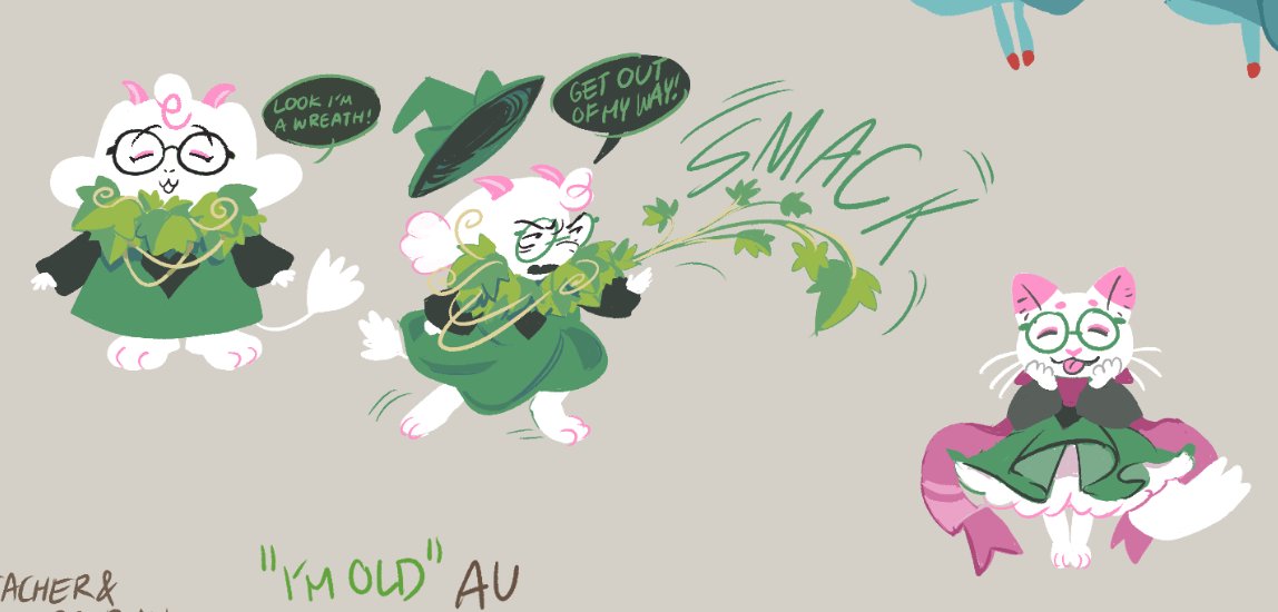 PokewangWest's tweet photo. ralsei's ivy whip from chapter 5 plus ralsei as a cat because paw pads lol https://t.co/WxgH7p85X3