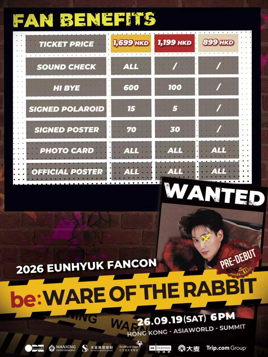 Hayasi168's tweet photo. #은혁 #EUNHYUK
2026 EUNHYUK FANCON be:WARE OF THE RABBIT in HONG KONG
チケット🎫
欲しい人、DMください
#銀赫 #EUNHYUKFANCON
#beWAREOFTHERABBIT
#大麥 #damai
#Trip #Ctrip https://t.co/oclDJxclCu