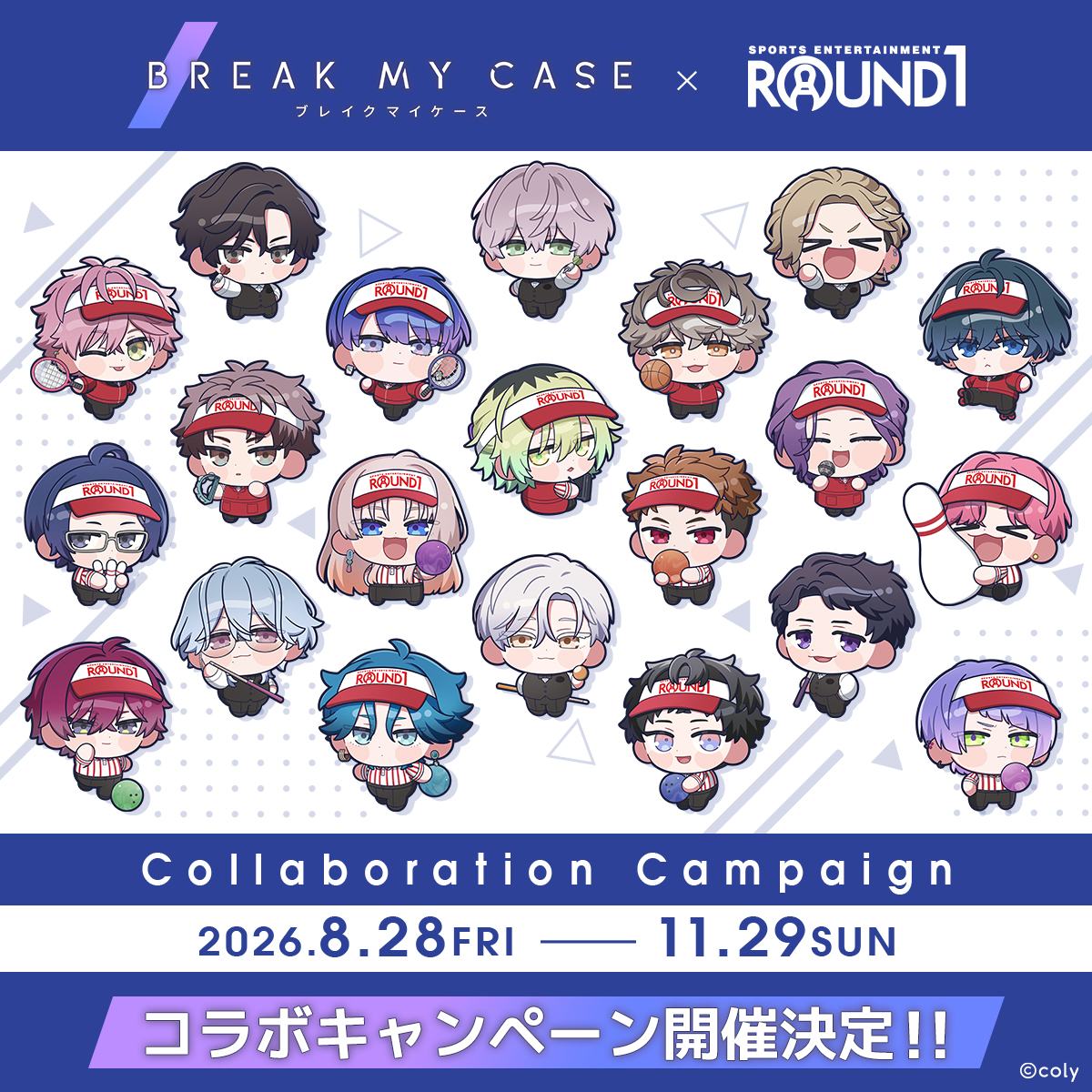round1_fanevent's tweet photo. ◤情報解禁◢
ブレイクマイケース × #ラウンドワン コラボキャンペーン開催決定！

開催期間：2026年8月28日(金)～2026年11月29日(日)

詳細は後日ラウンドワン公式HPで▼
https://t.co/JO4A7Q78y8

#ブレマイ https://t.co/VzaeQD01qJ