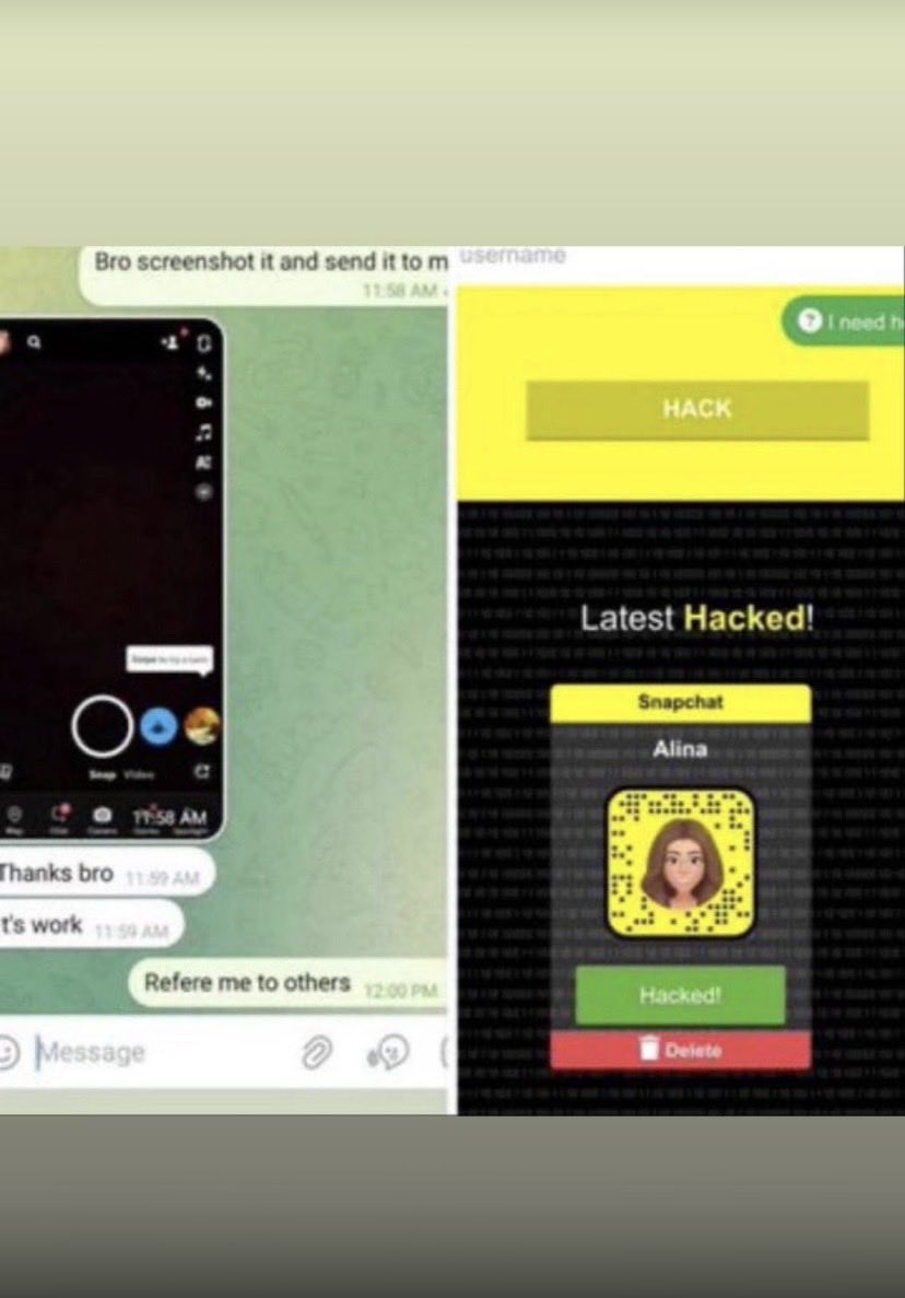 ANNABEL7326's tweet photo. Dm let hack your cheating partners and know what they are hiding from you 

Snapchat hacking 
Instagram hacking 
Facebook hacking 

And have full password with Snapchat eyes only code without them noticing anything 

Text me on telegram 
👇click here👇
https://t.co/z9sZXGoilB https://t.co/PxzRbQbAjE