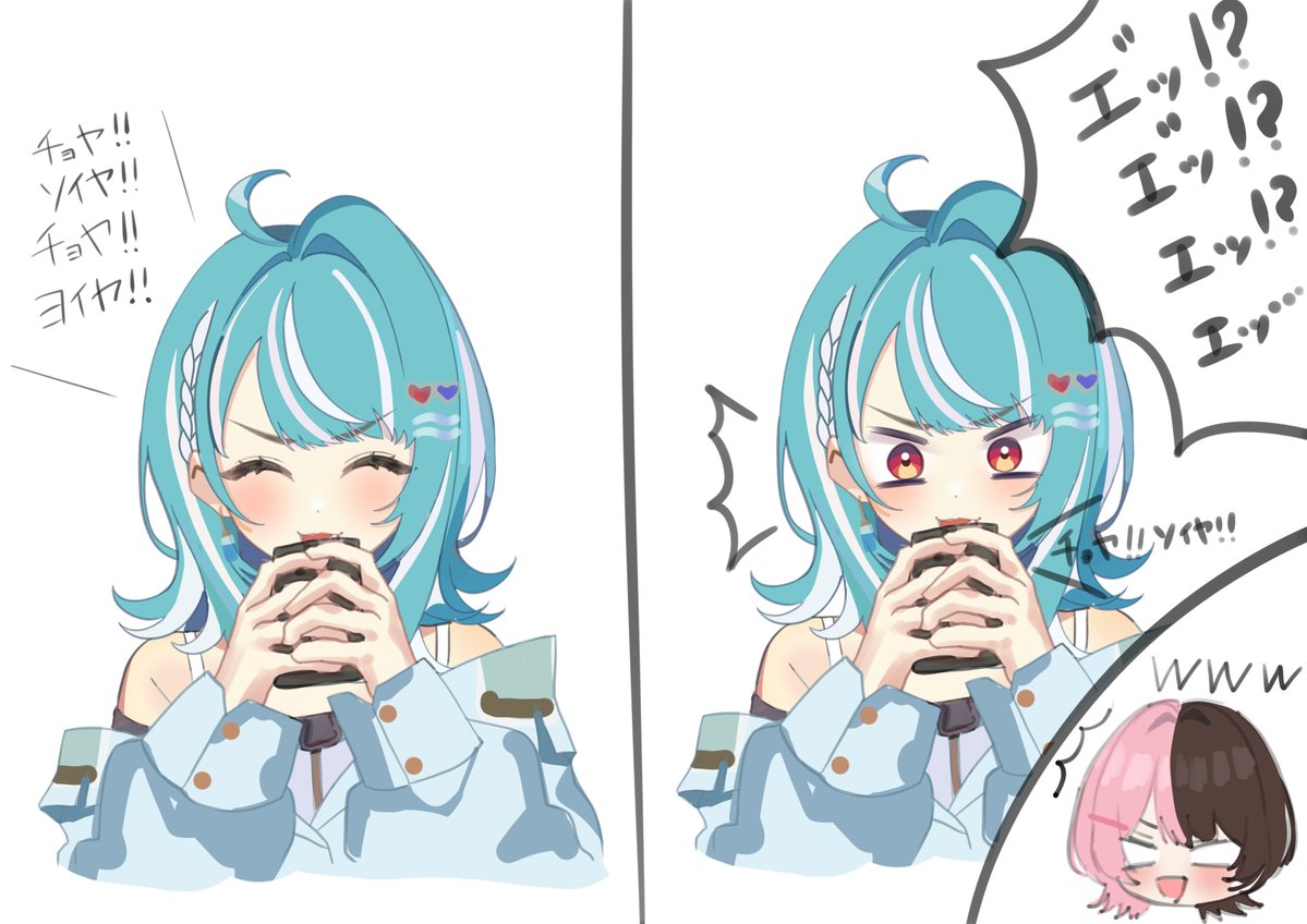 KuMaNeKo_vvw's tweet photo. ここのらむち可愛すぎてリピってます
＃らむねはいか画 https://t.co/lrDLqH3i7v