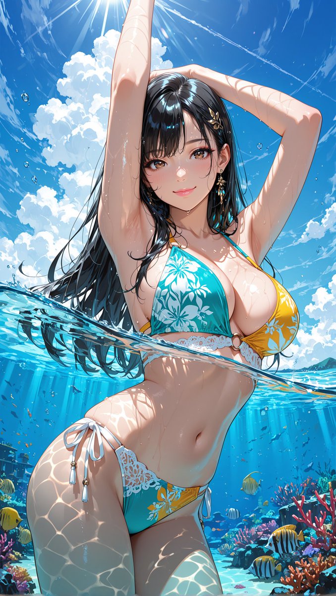 glum_ai's tweet photo. 金曜日おひるです🌞
今週も終わりが見えてきましたね〜✨

詰め合わせ👙💛🤍🫧
SFW illustration. No nudity. No suggestive intent.💙🩷 https://t.co/koVp6ynEPC