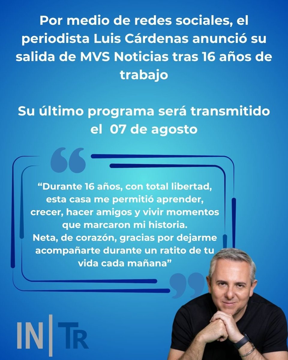 intermedia_mx's tweet photo. #INTR #MVSNoticias #LuisCárdenas https://t.co/8zCvLxGXcm