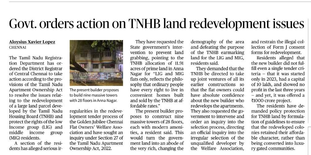 RKRadhakrishn's tweet photo. One more scam from the DMK years in power: a powerful builder versus LIG occupants. A resident tells me “The builder mafia is frighteningly strong. This builder is an unknown chap from Maharashtra.” Anyone surprised? @CMOTamilnadu https://t.co/bzp7TPCvZt