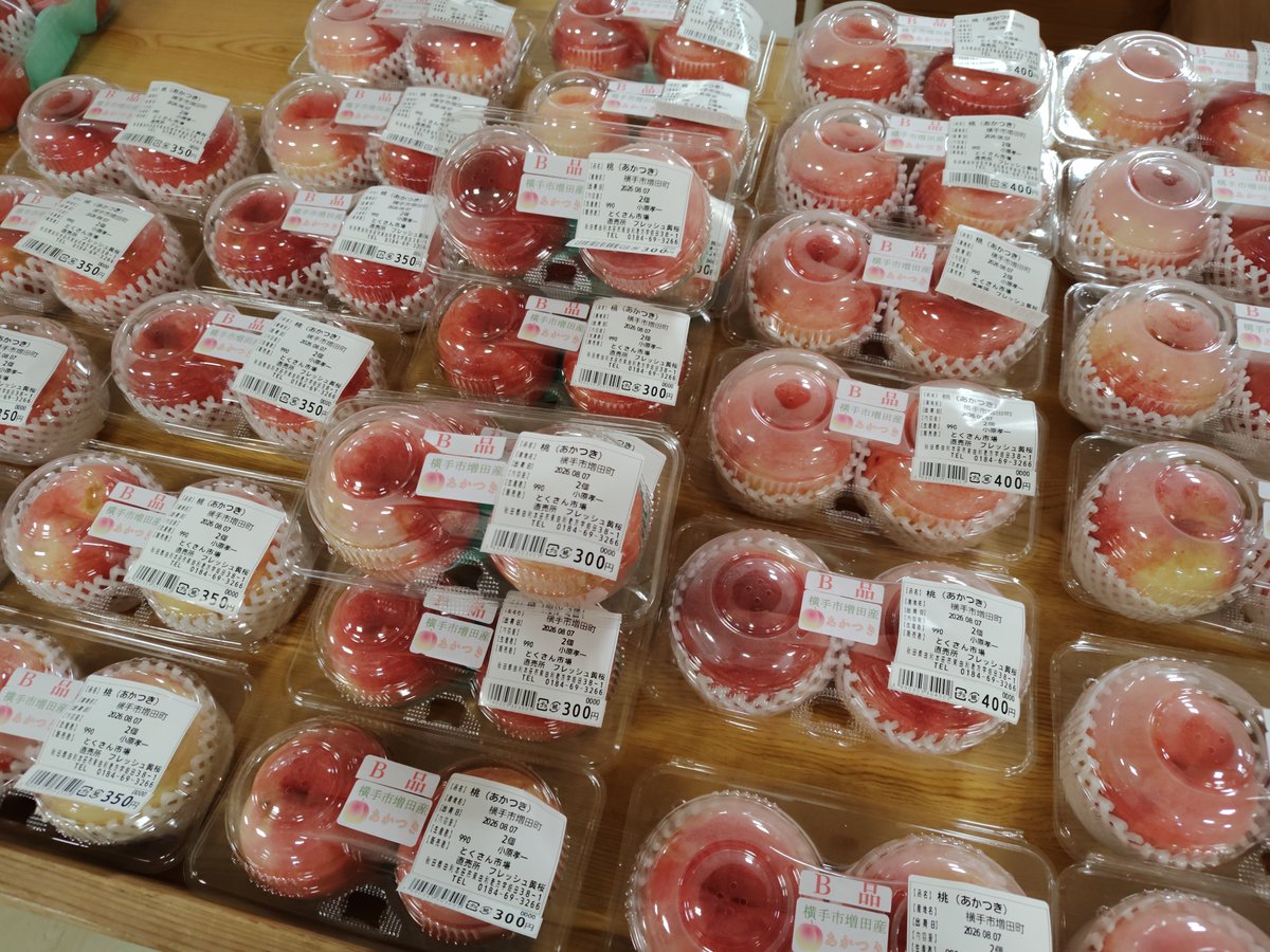 pressomall's tweet photo. 増田産の桃🍑『あかつき』
B品の大特価品も入荷しましたよ！ https://t.co/4Tq3PHfstG