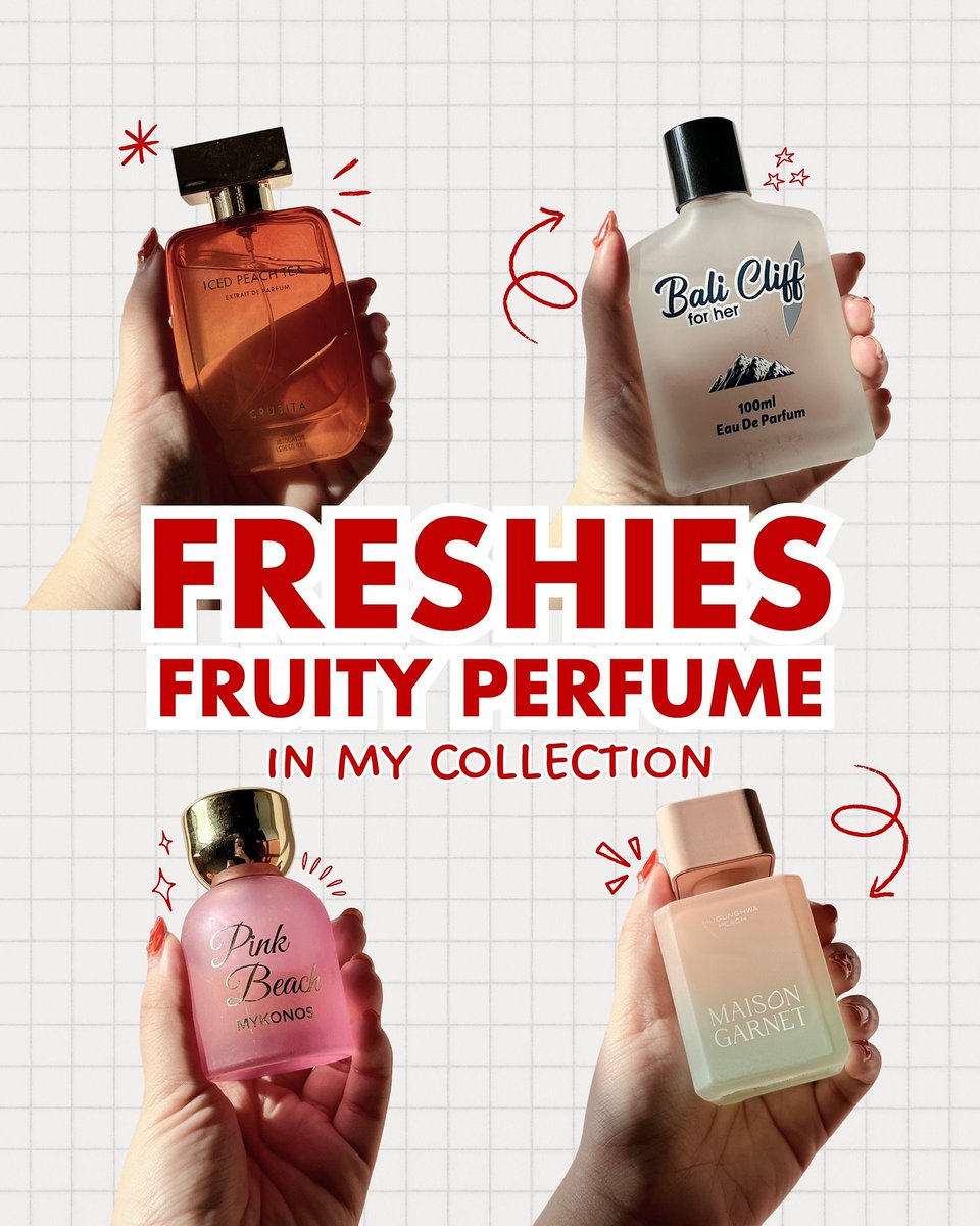 njaeminpoca's tweet photo. stop pake parfum manis dicuaca panas‼️

jangan salah pilih jenis parfum, buat cuaca panas mending ganti pake wewangian yg freshies fruity dijamin gak bikin pusing klo kena panas 🫠💗

Ini dia rekomendasi parfum yang cocok dipake ketika cuaca panas/berkegiatan outdoor — 👀💭💌 https://t.co/5H1KmRQYw3