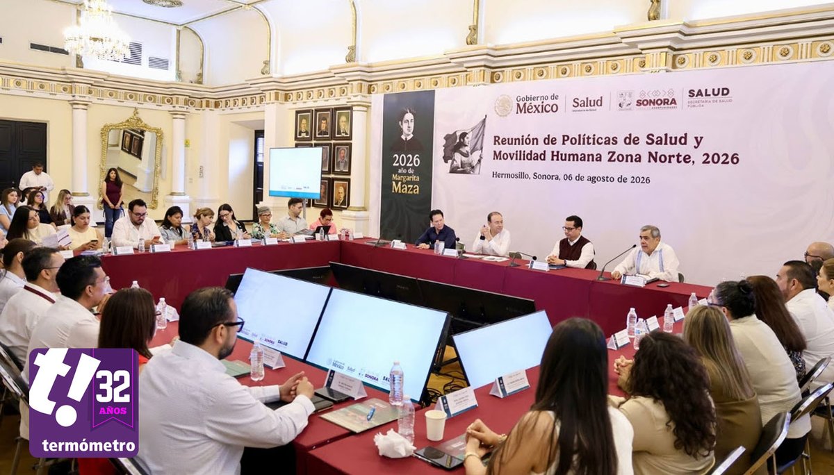 NoticiasTermo's tweet photo. 🏥 Sonora fue sede de la Reunión de Políticas de Salud y Movilidad Humana de la Zona Norte 2026, donde autoridades federales, estatales y organismos internacionales fortalecieron la coordinación para atender a personas migrantes. #Hermosillo https://t.co/26WrNRFbjx https://t.co/VlmaLEIFVQ