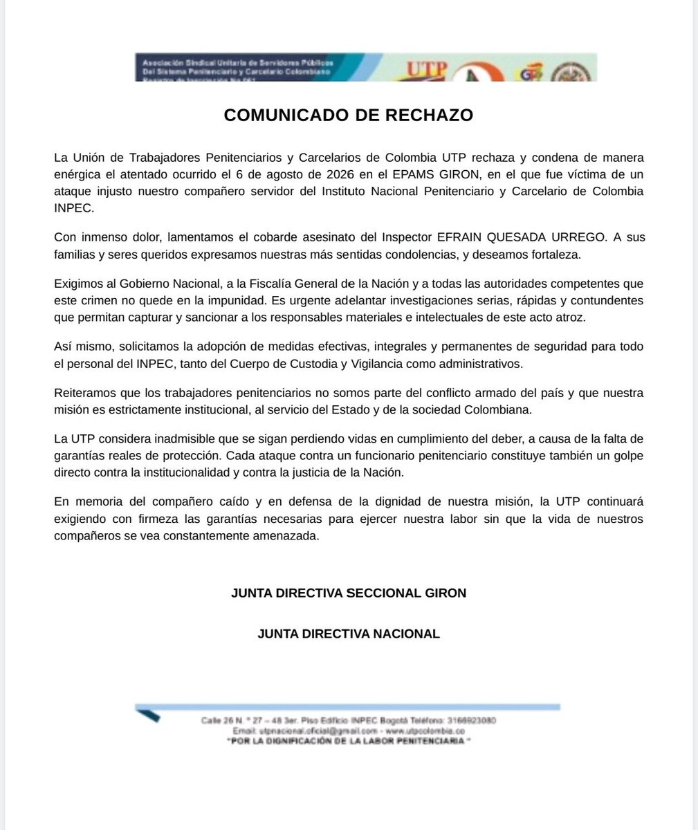 NELSANBAN33's tweet photo. @DInpec @MinjusticiaCo @GralJuvenalDiaz https://t.co/isKSyC7vGS