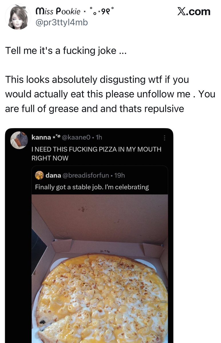 funnylittlebuni's tweet photo. not only is she rude as hell but her bio reminds me of chatgpt or grok https://t.co/0Mw8WFR1d4