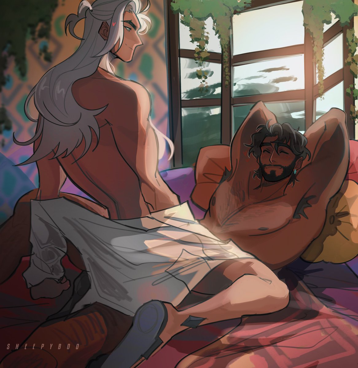 SheepyBoo_'s tweet photo. Mornings with Lifeweaver and Palak 🌸☀️ https://t.co/IJaa1k8Cxu