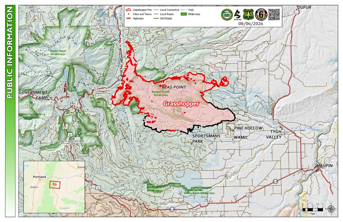 NWS_IMET_OPS's tweet photo. . @NWSPortland IMET en route to #GrasshopperFire near Wamic, OR #ORwx #ORfires @NWSPendleton https://t.co/LpjSUfnv8j Map courtesy @inciweb https://t.co/U0ZUcPEjPt