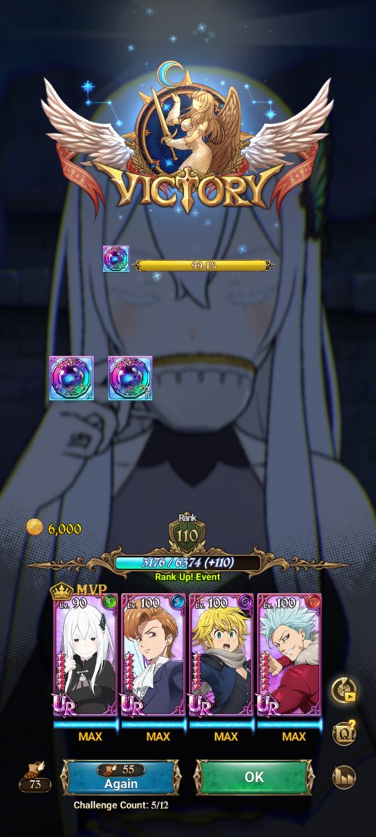 WinterPadisarah's tweet photo. I dusted out my old farming team and it took me like 5 minutes and King died and nowadays Diane and Meliodas are like "I'm gonna use this one level 1 card and be done" 😭😭 https://t.co/qOnxD3g3BU