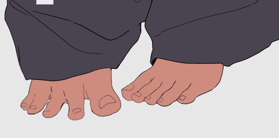 asumiisu's tweet photo. look at them unrendered toe beans https://t.co/1W0wKNftuA