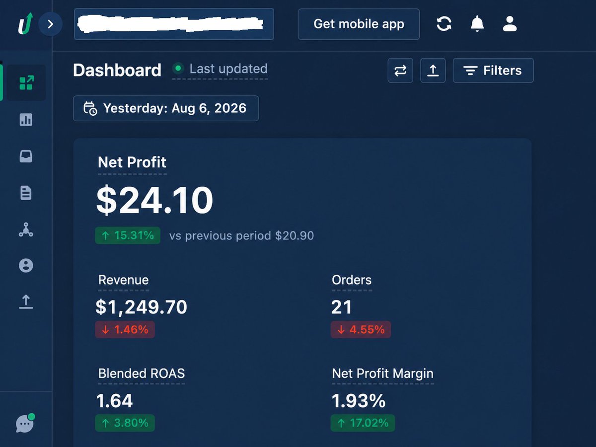 ecomedyy's tweet photo. day 23 of 30-day #ecom challenge

slightly less volume, but a much cleaner day. roas bounced back and profit improved even with fewer orders.

starting to care a lot less about the biggest revenue number and more about what actually survives after costs. https://t.co/TOr2YbS5rK
