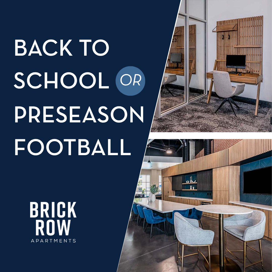 BrickRowApts's tweet photo. 🏈📚Are you hitting the books or the couch for kickoff? Brick Row Apartments amenities are here for it. #SPGCommunity #brickrowapartments https://t.co/y9TnR1g4Rm https://t.co/VdBtLvCxtG