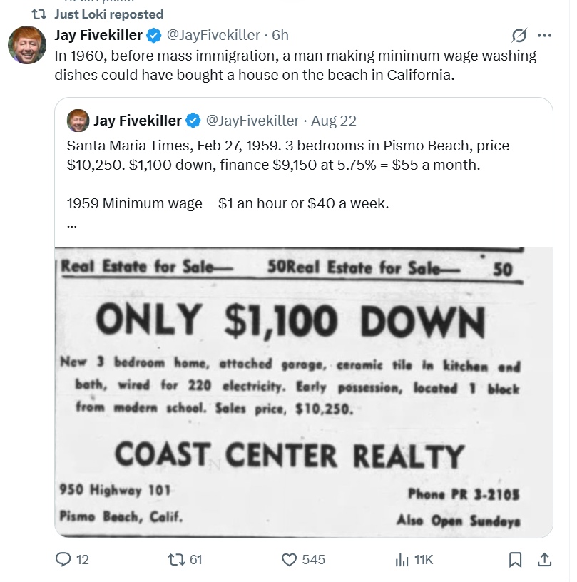 ThomBrady5's tweet photo. You need to earn roughly $500,000 per year to have the same quality of life as a minimum wage American in 1971. This sounds crazy but it's true. People haven't done the full math yet, but they're getting there. That's the redpill where /ourguys/ will be at in 18 months. https://t.co/SFLRJ4G141