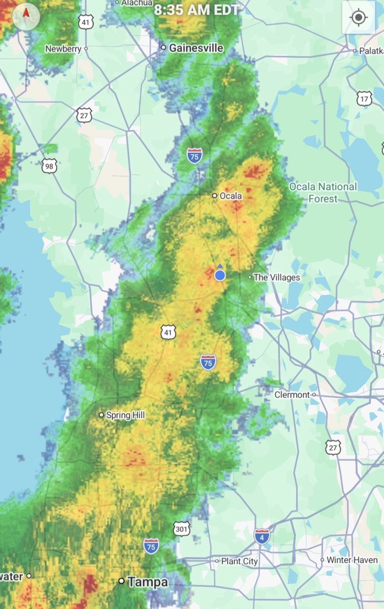 Iastadam's tweet photo. We are on our way to Georgia and it is absolutely coming down!! We are going to be in this for a while -😤😩
I'm sitting passanger and
dying a thousand deaths with all these semi trucks. https://t.co/LEkaK94ar1
