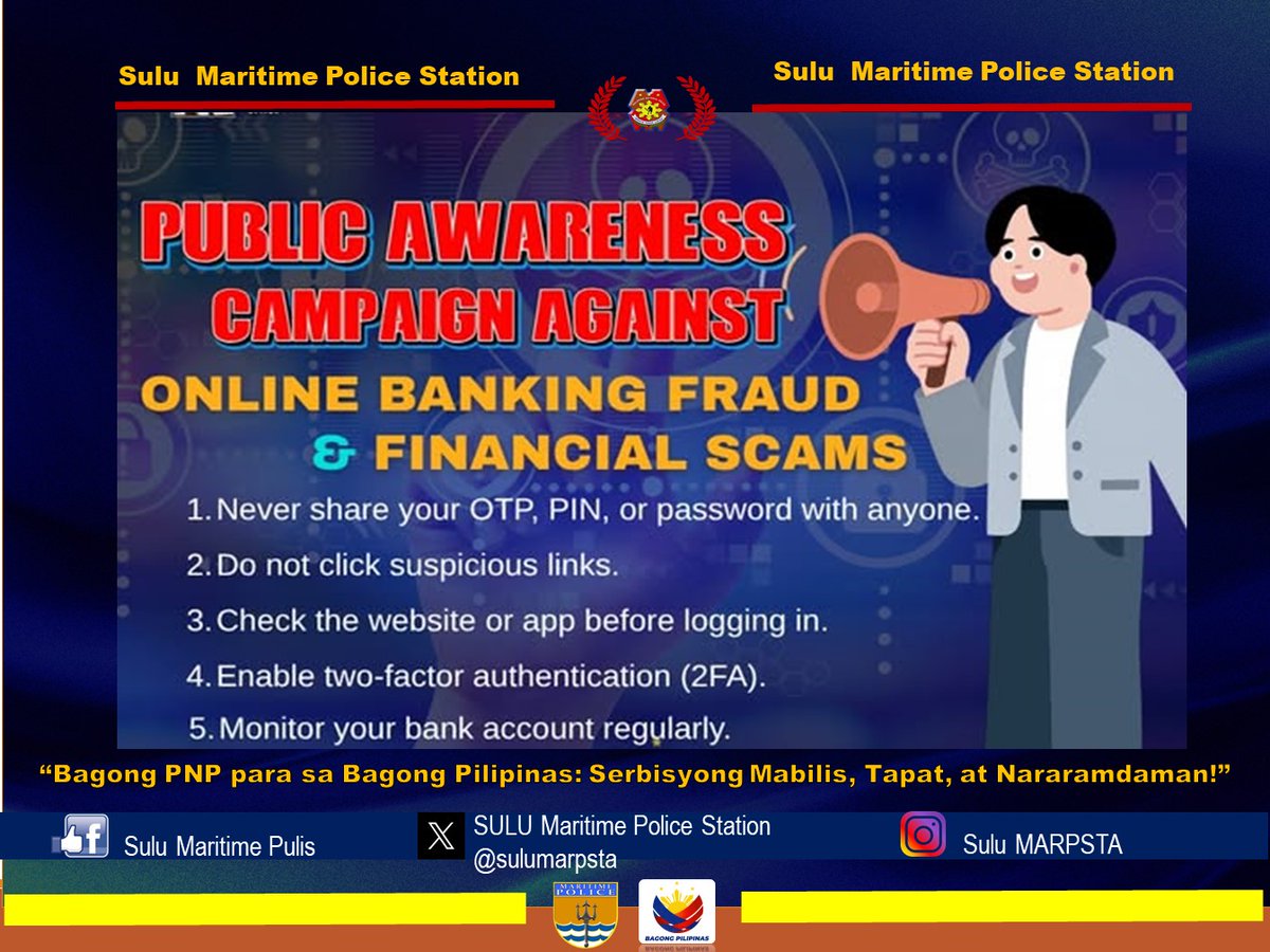 sulumarpsta's tweet photo. #BagongPNPparasaBagongPilipinasSerbisyongMabilisTapatatNararamdaman
#ByLandAndSeaWeOvercome
#ToServeandProtect https://t.co/a2WQgqUNXA