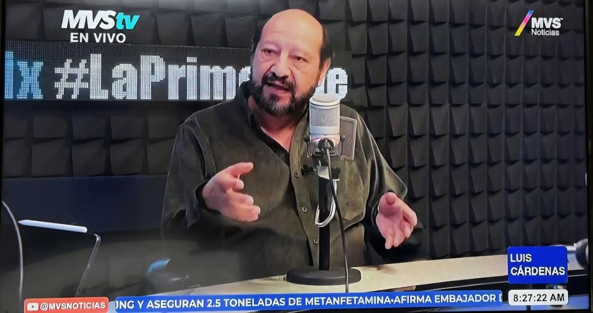 MoneroKemchs's tweet photo. Hoy en el noticiero de @LuisCardenasMx junto a @alarcondibujos y @obititlan por @MVSNoticias con el tema la censura en los medios en épocas de la 4T. https://t.co/Fo8AkNQkeb