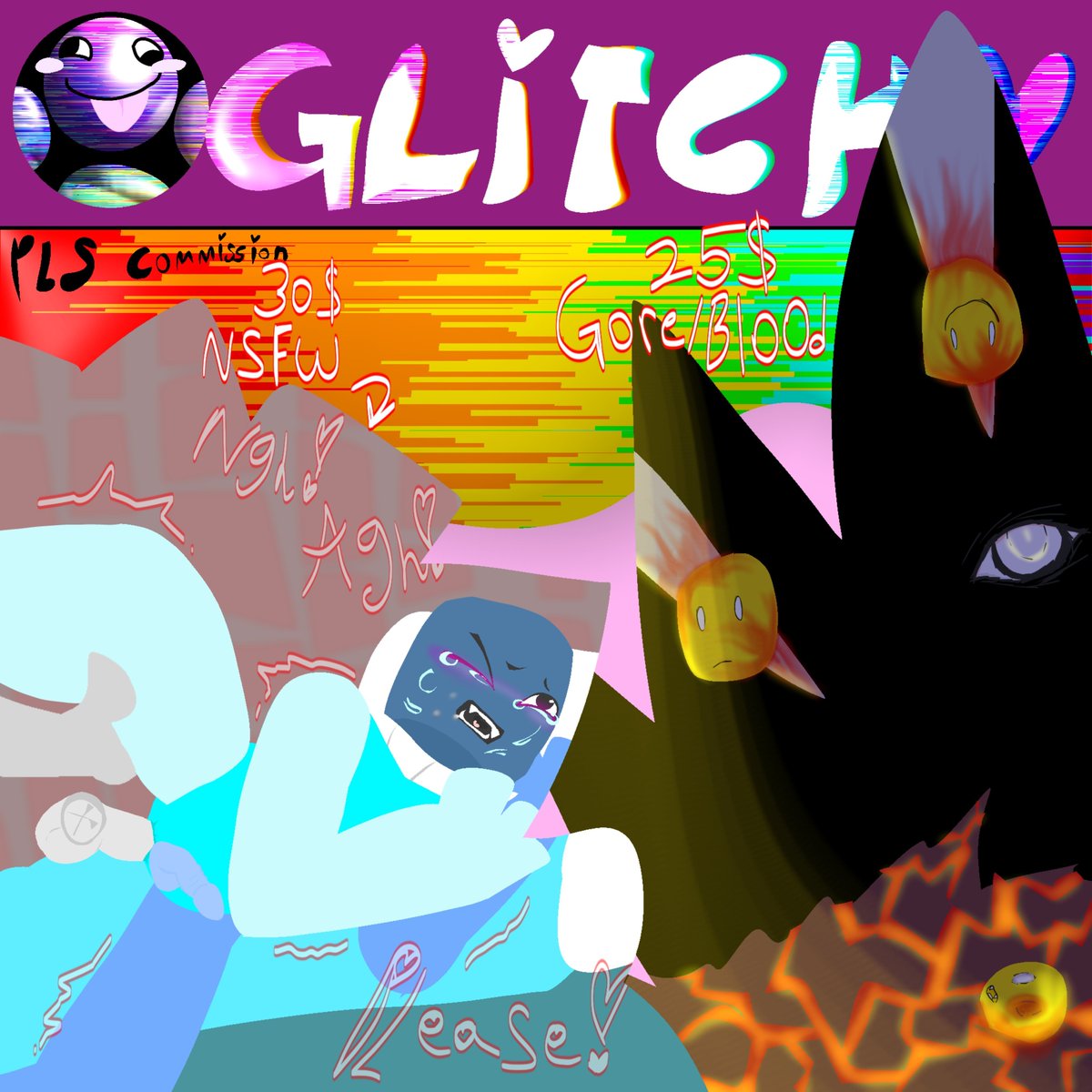 glitchinfected's tweet photo. Updated + added more detail of what you can buy!! My commissions are open from 1 PM to 12 AM

#commissionsopen #commissions #commissionme #GLITCH https://t.co/UDLuuqH0cX