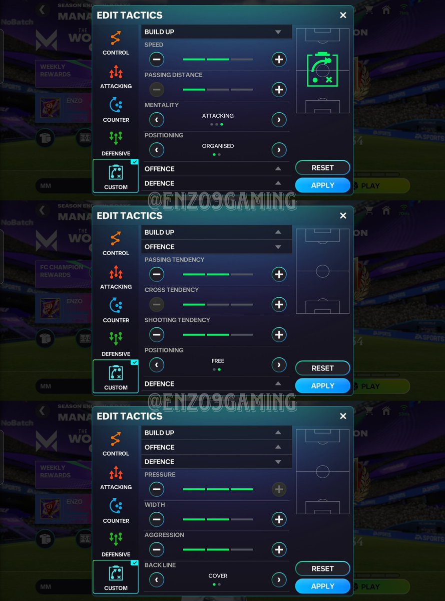 Enzo9Gaming's tweet photo. MM 20 ⭐✅ 

Formation used = 41212 N

Tactics 👇 https://t.co/1gMpyZOkrS