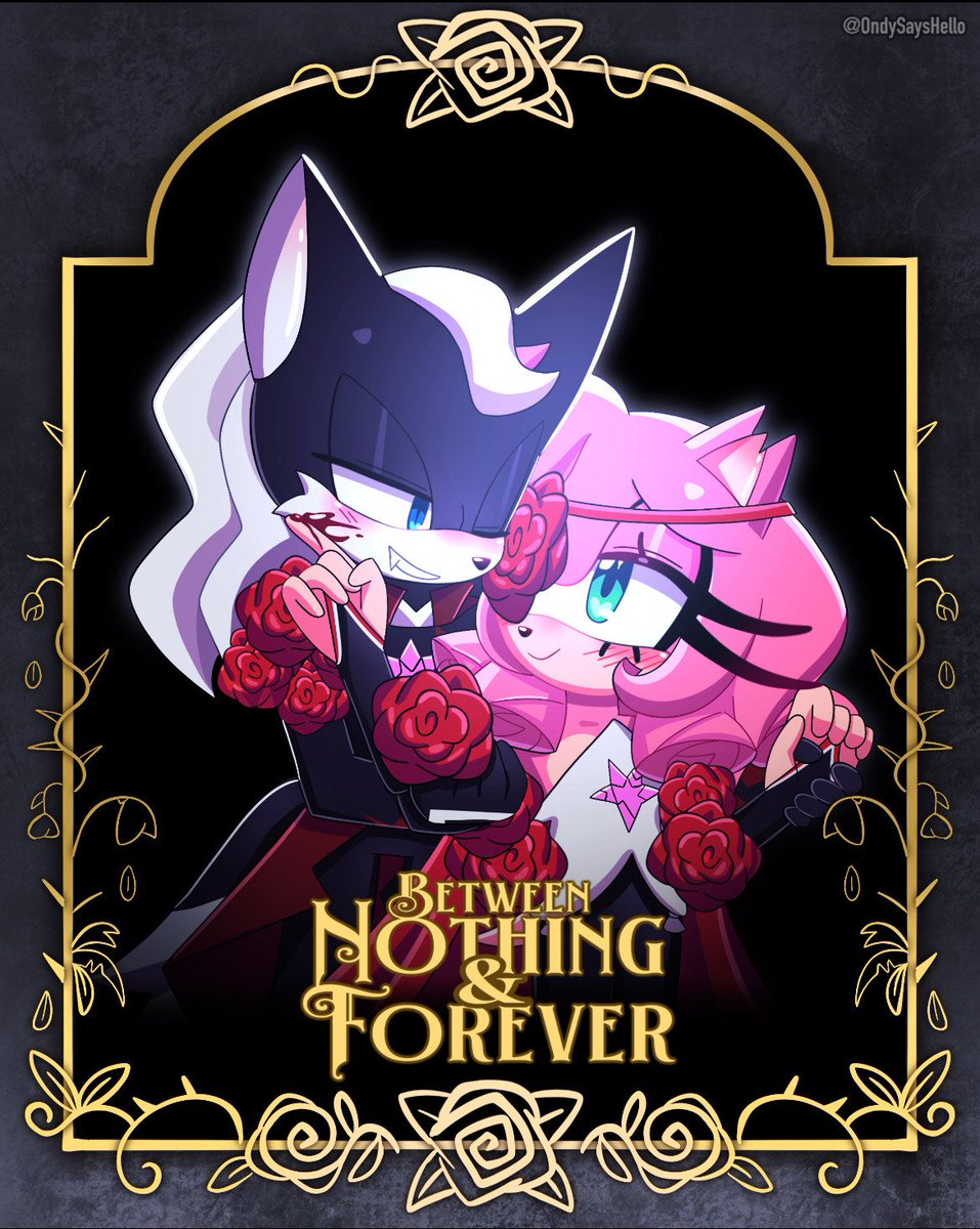 PepperAcity's tweet photo. #BNaFau [Between Nothing &amp; Forever] Now on AO3 🌹🩸
📚 Read Here: https://t.co/TLTEWyrb3w 📚

Collab Fic with @starquillix ✨️
Cover by @/OndySaysHello 💕
#Infinamy #InfiniteTheJackal #AmyRose #SonicAU https://t.co/HYrQqJd1Xq