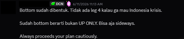 dedewizard19's tweet photo. Ini insight yg disampaikan guru saya @marketwizardidn ketika tanggal 11 Juni dan hari ini, soal kondisi $IHSG di discord DCN Trades. https://t.co/b8pmWoWATB