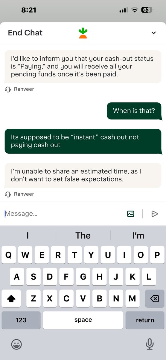 martinismyessay's tweet photo. @Instacart Why are you guys trying to steal my instant cashout out? https://t.co/HLvlWUqPUs