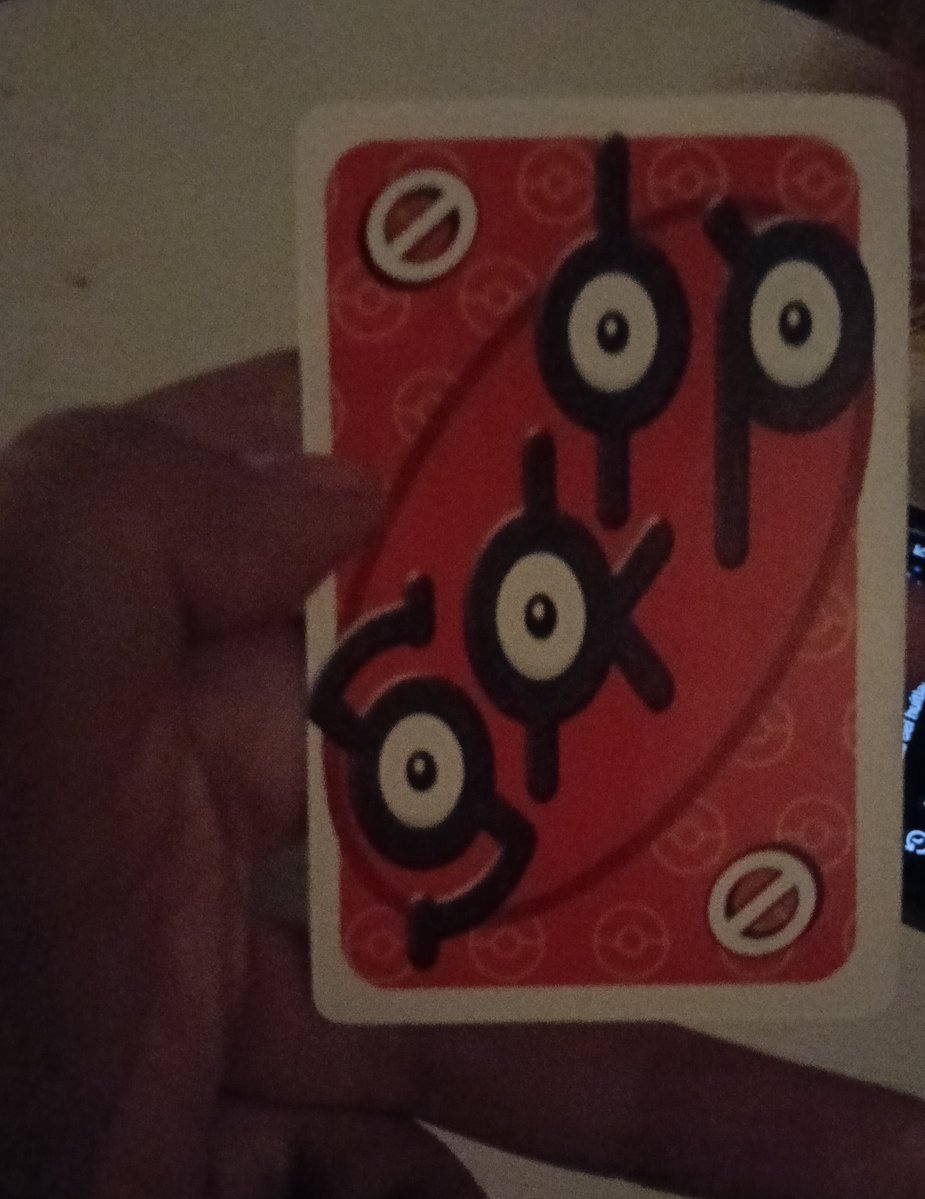 Dummy_Artist12's tweet photo. During my two days of vacation, my younger brother had a Pokémon edition UNO game

This was the first card that came out- https://t.co/xZ9ceQatpg