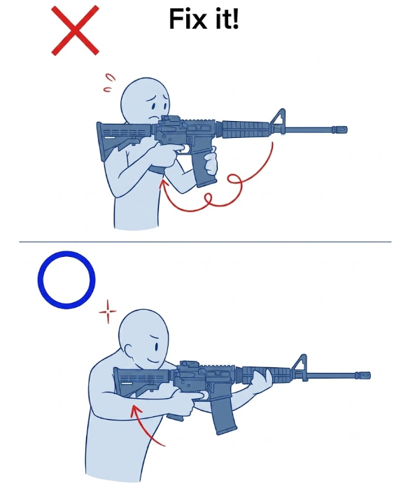 ChromaFlowx's tweet photo. You never know when you might need to draw someone with an M4. https://t.co/CMSTi7zYJK