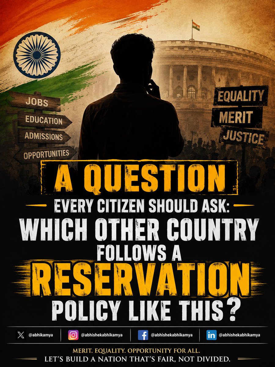 abhikamya's tweet photo. #reservationfreeindia https://t.co/nalKrRDwX8