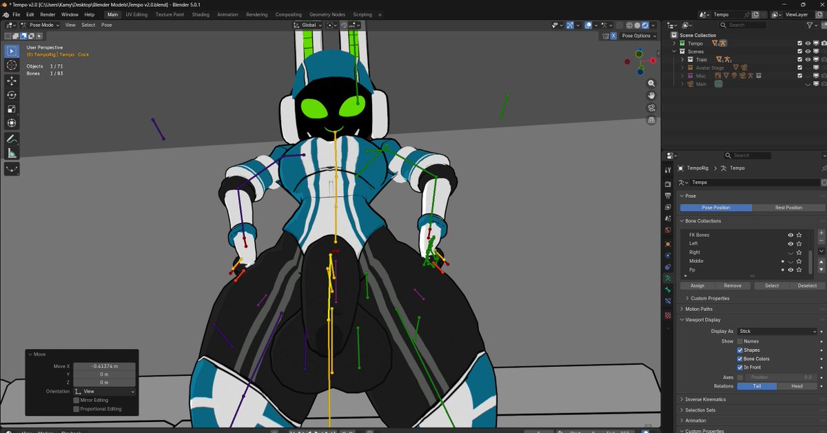 KrazyLewdiee's tweet photo. Trying so hard to learn 3d stuff. Its just so damn tedious 

Model by @7thS1n https://t.co/mrnMnoVqTo
