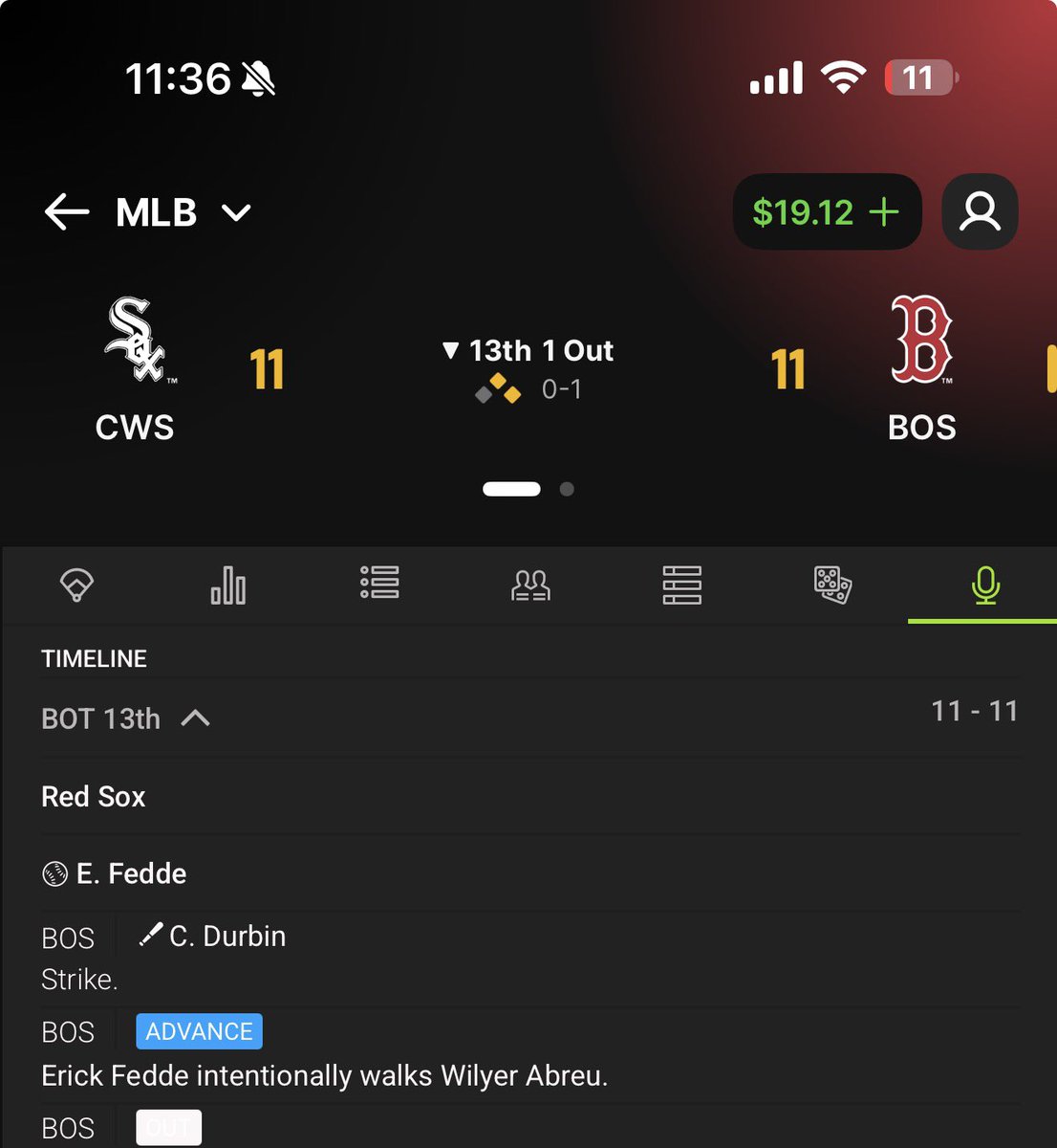 Fitz15Marcus's tweet photo. Baseball is the most rigged bullshit I’ve ever seen. Fucking 6 at bats and bro gets another chance and he gets intentionally walked? https://t.co/HEHNBI5anm
