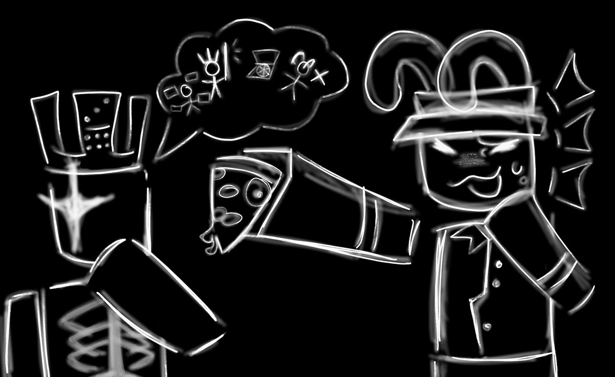 zoruachocomilk's tweet photo. @Forsaken_News Discord: zoruaxdmoon_sarv7563
Roblox: sarv7563
#ForsakenLoadingContest
I feel that FF9CAE It ended up being more or less like, Elliot the friend waiting for his fate and 1x with Elliot the Alien planning to steal the pizza box 😼
Postscript: Everyone's drawings are beautiful :D https://t.co/JdB1CXvWSn