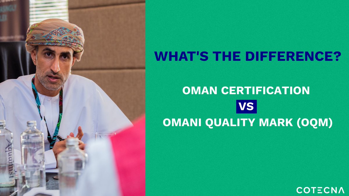 CotecnaME's tweet photo. Are you ready for Oman’s evolving certification rules? 

🇴🇲 Exporters must know the difference between a Certificate of Conformity (CoC) and the Omani Quality Mark (OQM). 

Learn key differences, why OQM matters, and how Cotecna can help 

👉 https://t.co/kvC9Lggb5e https://t.co/PBDhTALnj5