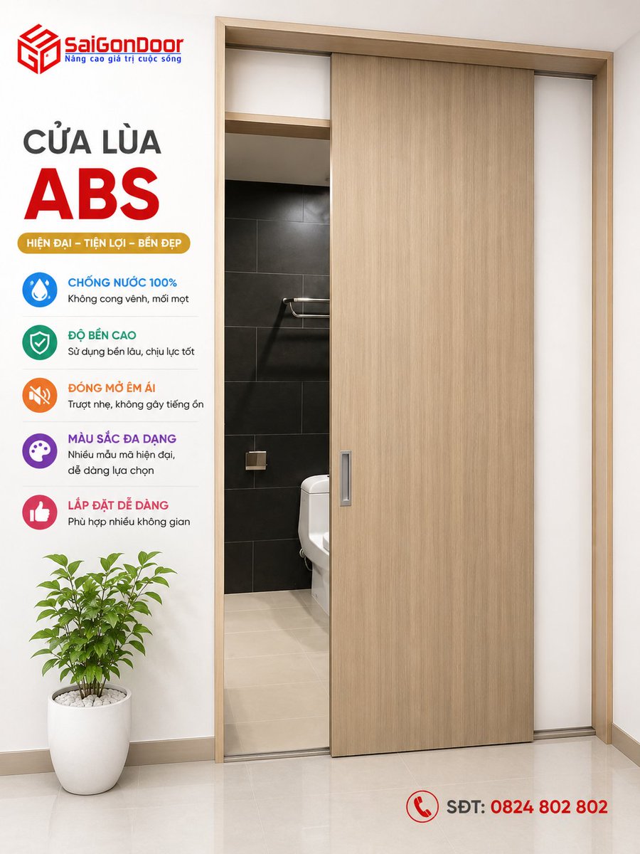 HiemCua's tweet photo. 🚪 CỬA LÙA ABS – TỐI ƯU KHÔNG GIAN, NÂNG TẦM THẨM MỸ ✨
Bạn muốn tiết kiệm diện tích mà vẫn đảm bảo sự hiện đại cho ngôi nhà? Cửa lùa ABS là giải pháp hoàn hảo cho phòng ngủ, phòng tắm, căn hộ và văn phòng.
📞 Hotline tư vấn &amp; báo giá: 0824 802 802 https://t.co/NtodsbhEXR