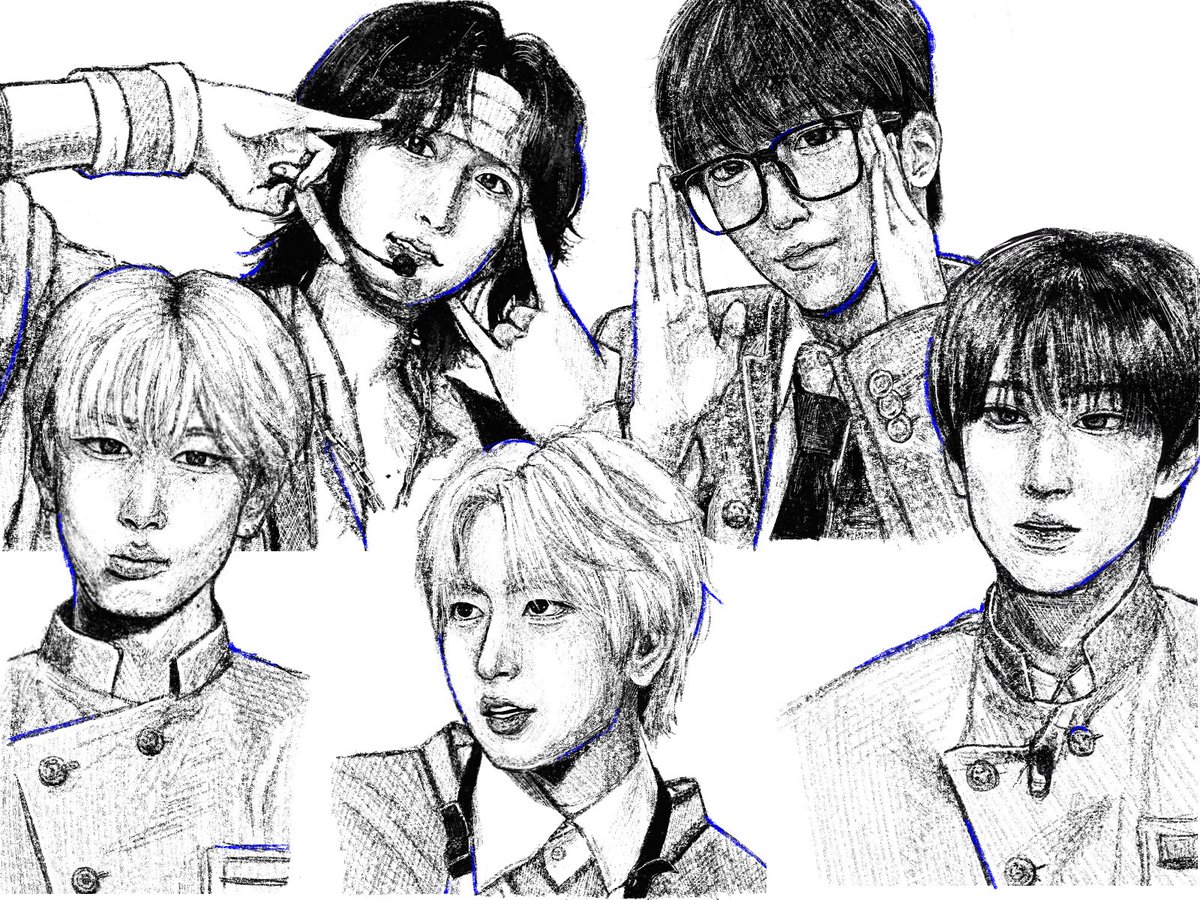 kanachi2929's tweet photo. 本当は12pick全員描きたかったけど7人で限界&amp;残り5人があんまり似せれなかったから断念 https://t.co/jy2iyJo43E